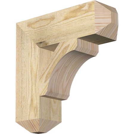 Ekena Millwork Legacy Craftsman Rough Sawn Bracket, Douglas Fir, 4"W x 14"D x 14"H BKT04X14X14LEC04RDF
